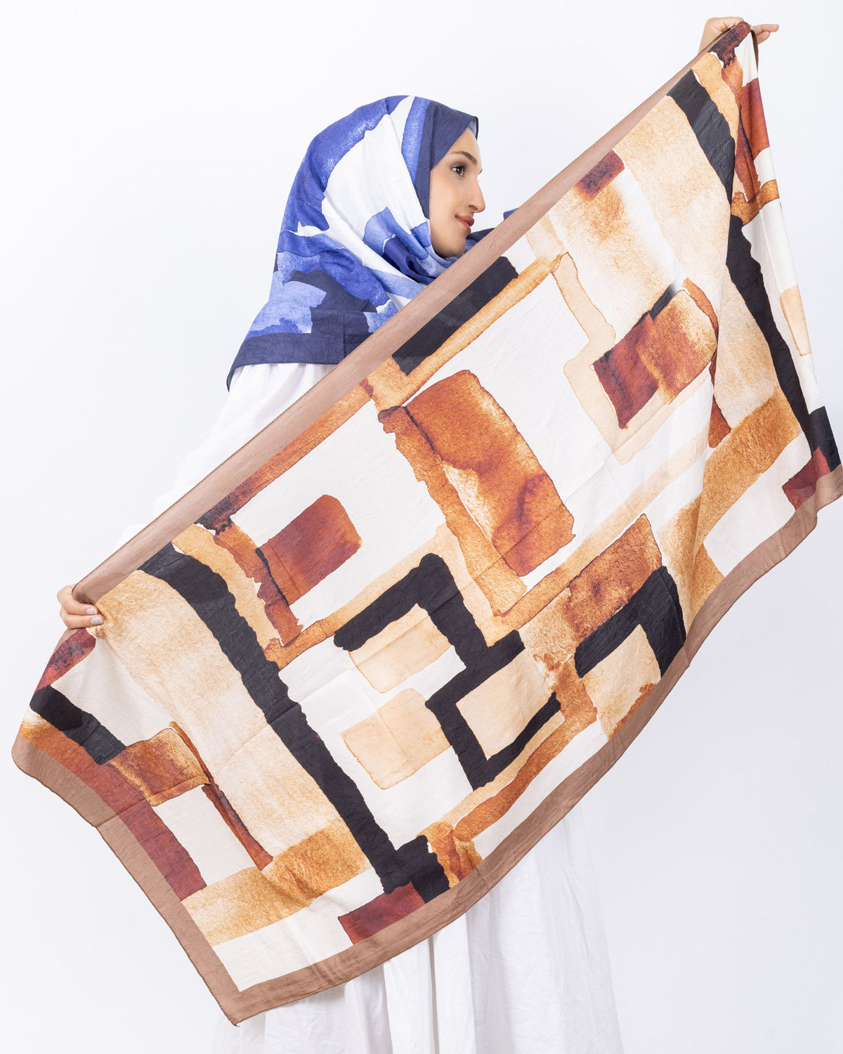 Mikro Bambu Kraş Şal D026 Acı Kahve, 75 × 185 cm şal – görsel 5