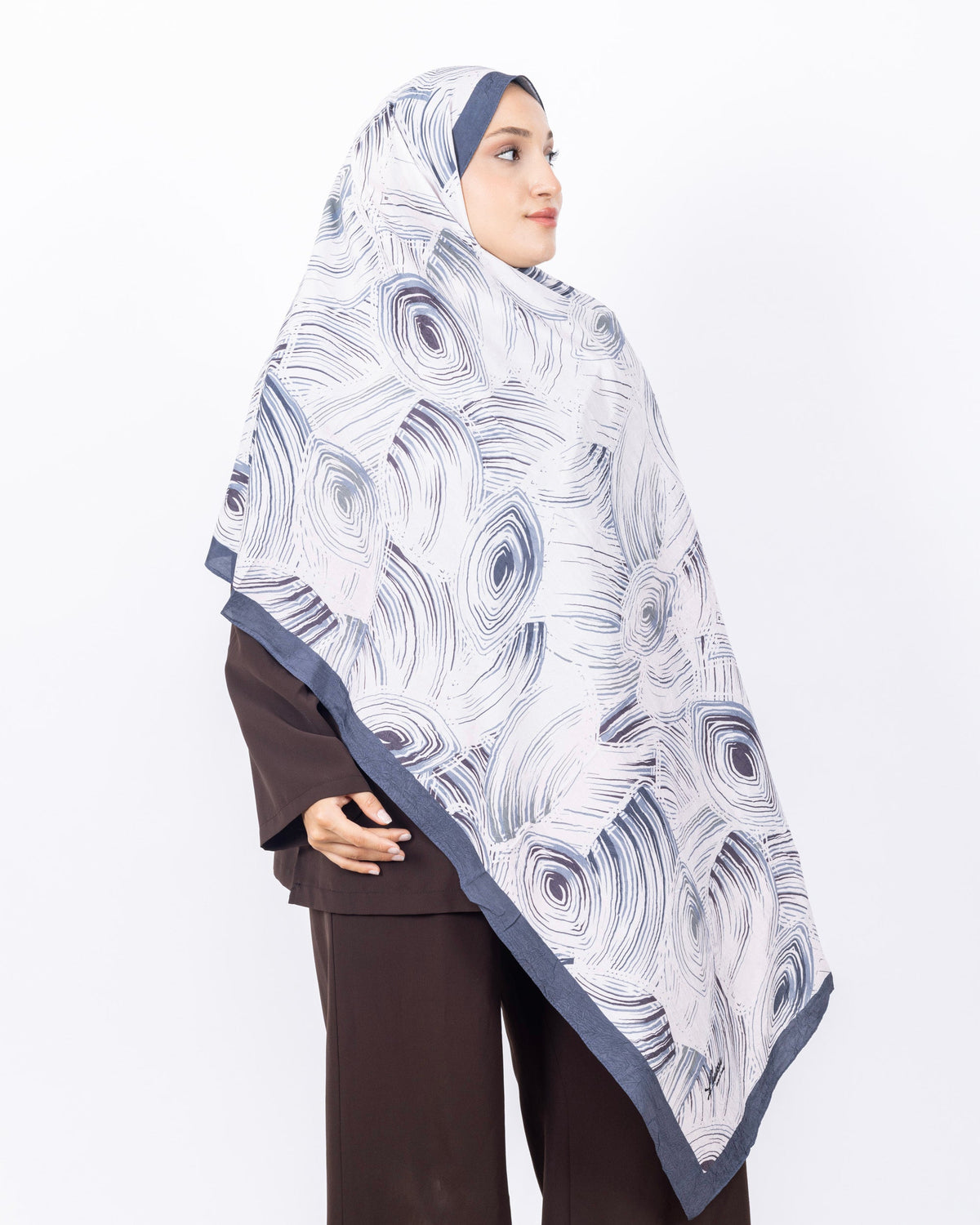 Mikro Bambu Kraş Şal D022 Koyu Gri, 75 × 185 cm şal – görsel 2