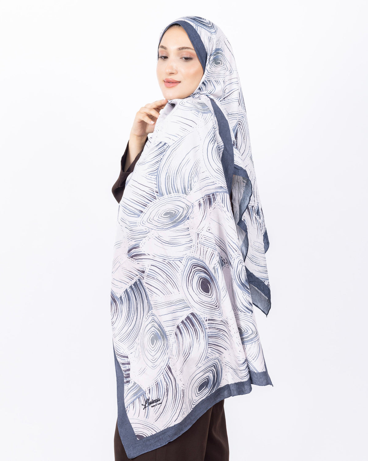 Mikro Bambu Kraş Şal D022 Koyu Gri, 75 × 185 cm şal – görsel 1