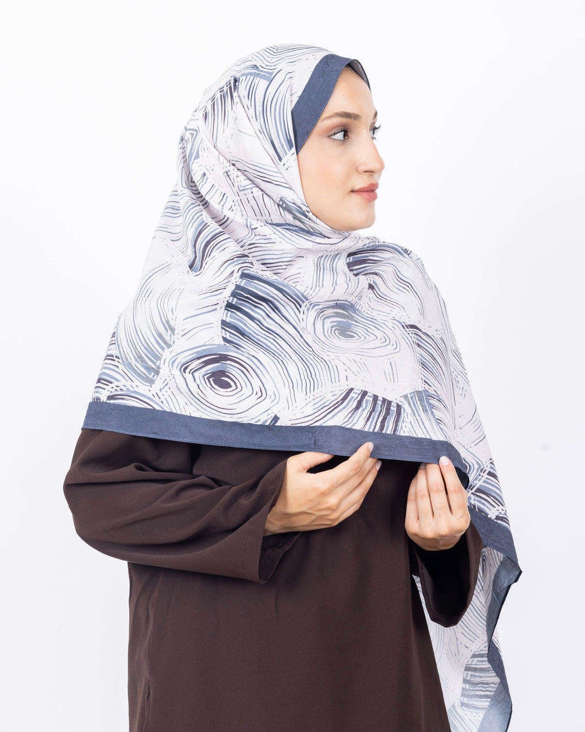 Mikro Bambu Kraş Şal D022 Koyu Gri, 75 × 185 cm şal – görsel 3