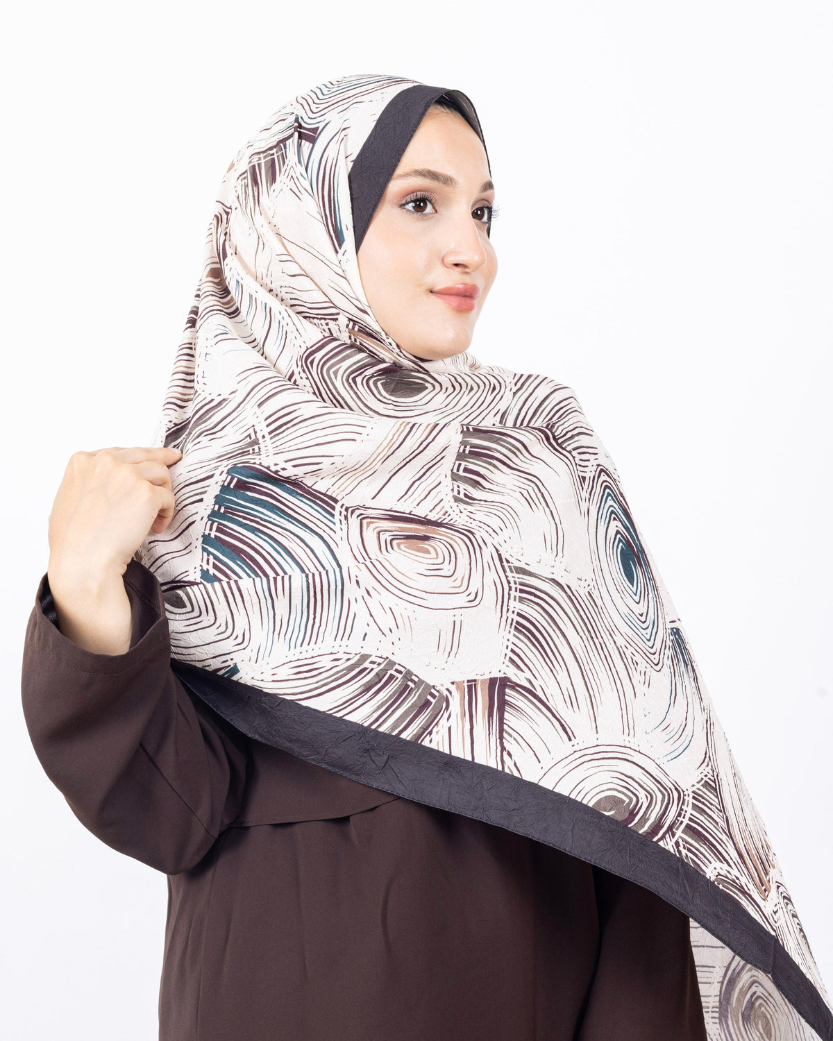 Mikro Bambu Kraş Şal D022 Acı Kahve, 75 × 185 cm şal – görsel 1