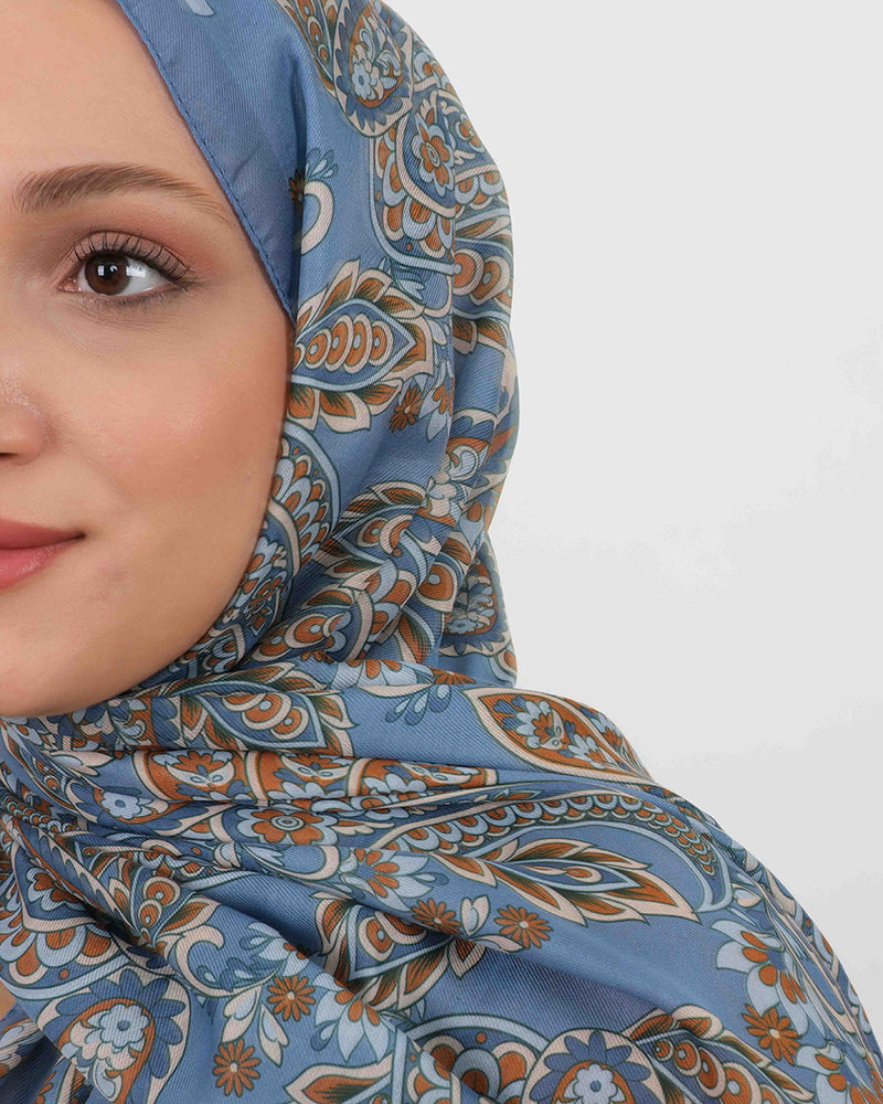 Soft Şal D057 İndigo Mavi, 75 × 185 cm şal – görsel 4