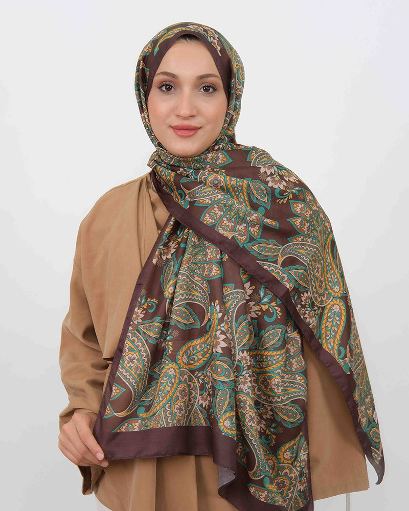 Soft Şal D057 Kahverengi, 75 × 185 cm şal – görsel 2