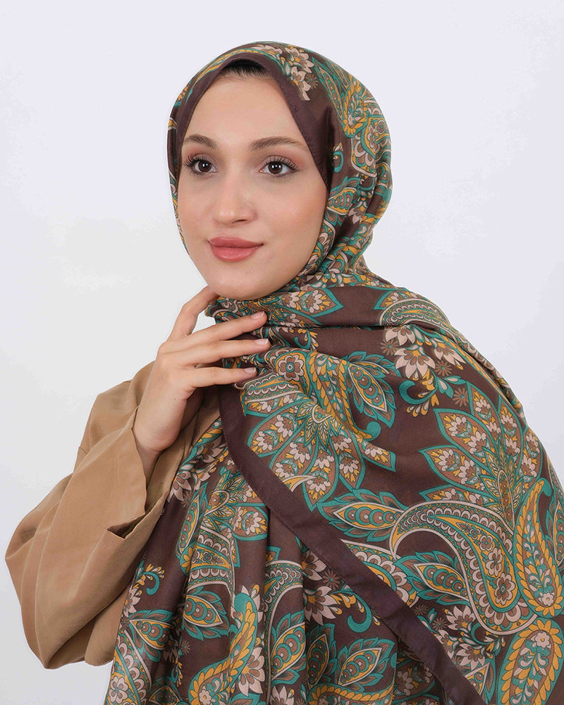Soft Şal D057 Kahverengi, 75 × 185 cm şal – görsel 4