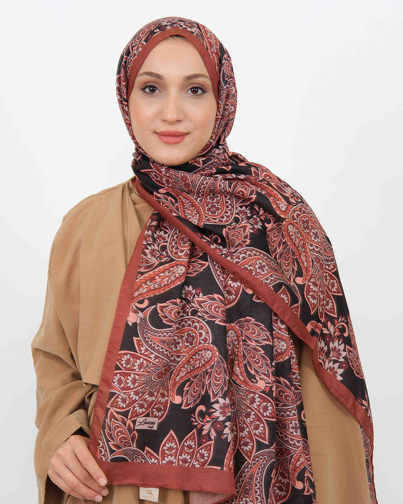 Soft Şal D057 Kiremit, 75 × 185 cm şal – görsel 1