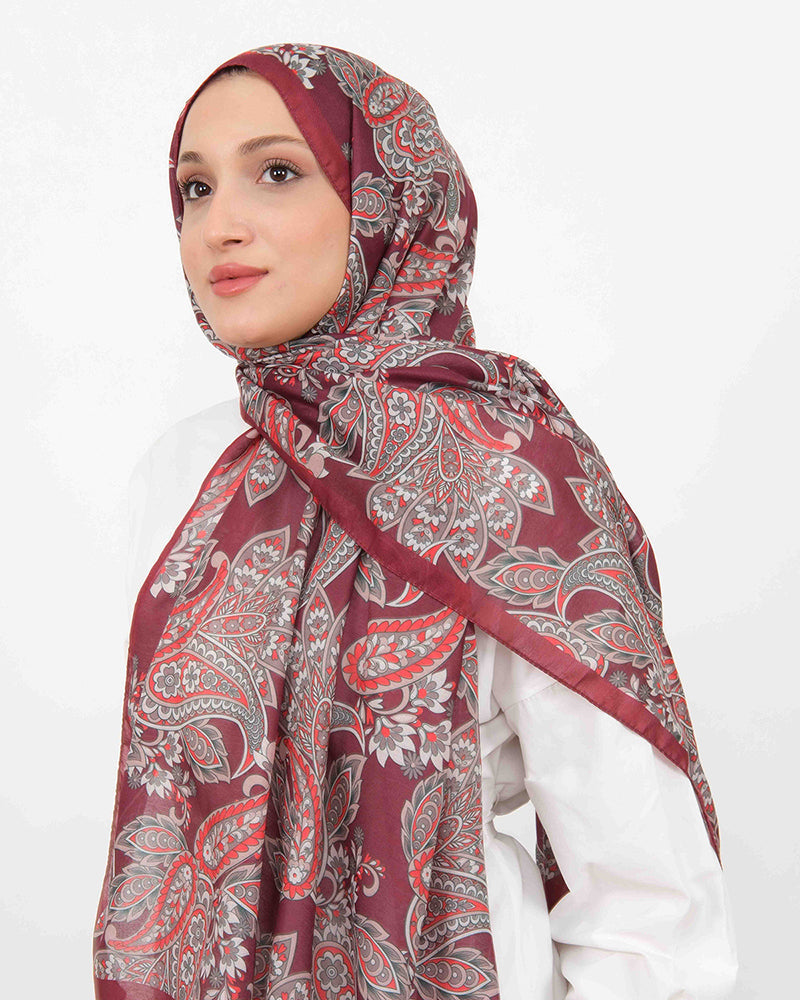 Soft Şal D057 Bordo, 75 × 185 cm şal – görsel 2