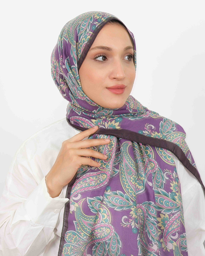 Soft Şal D057 Mor, 75 × 185 cm şal – görsel 1