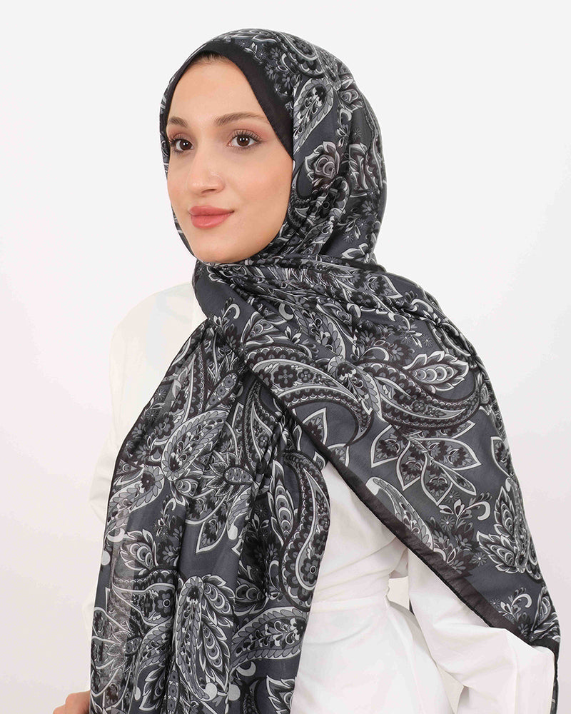 Soft Şal D057 Siyah, 75 × 185 cm şal – görsel 4