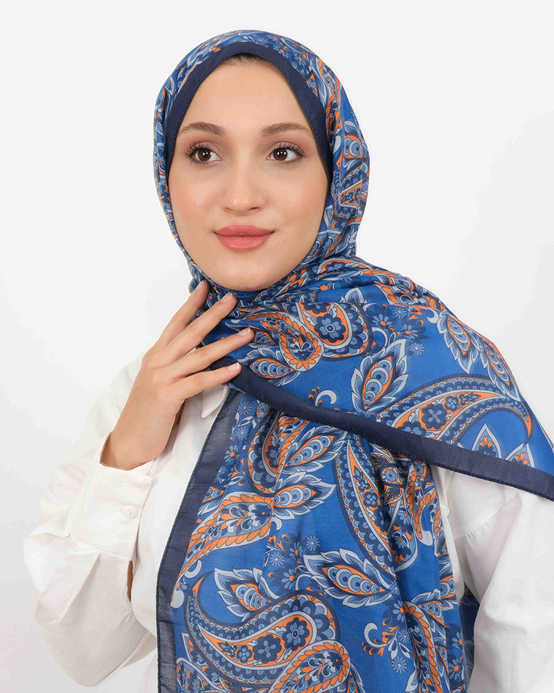 Soft Şal D057 Lacivert, 75 × 185 cm şal – görsel 3