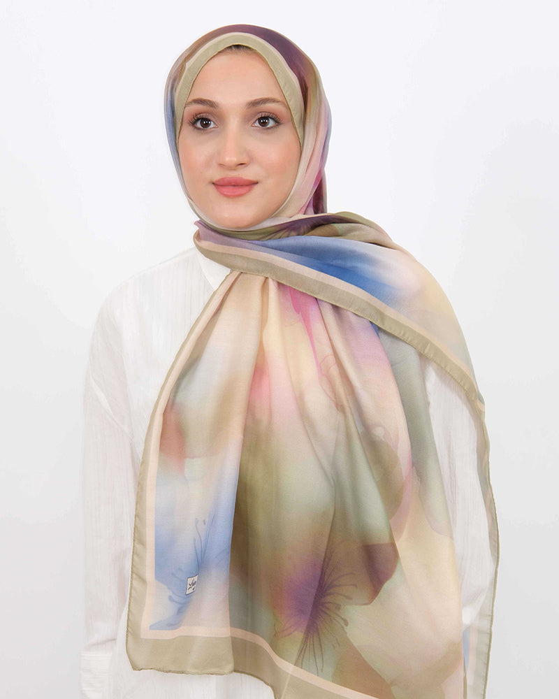 Soft Şal D063 Yağ Yeşili, 75 × 185 cm şal – görsel 2
