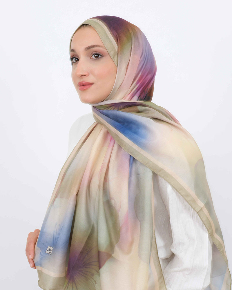 Soft Şal D063 Yağ Yeşili, 75 × 185 cm şal – görsel 1