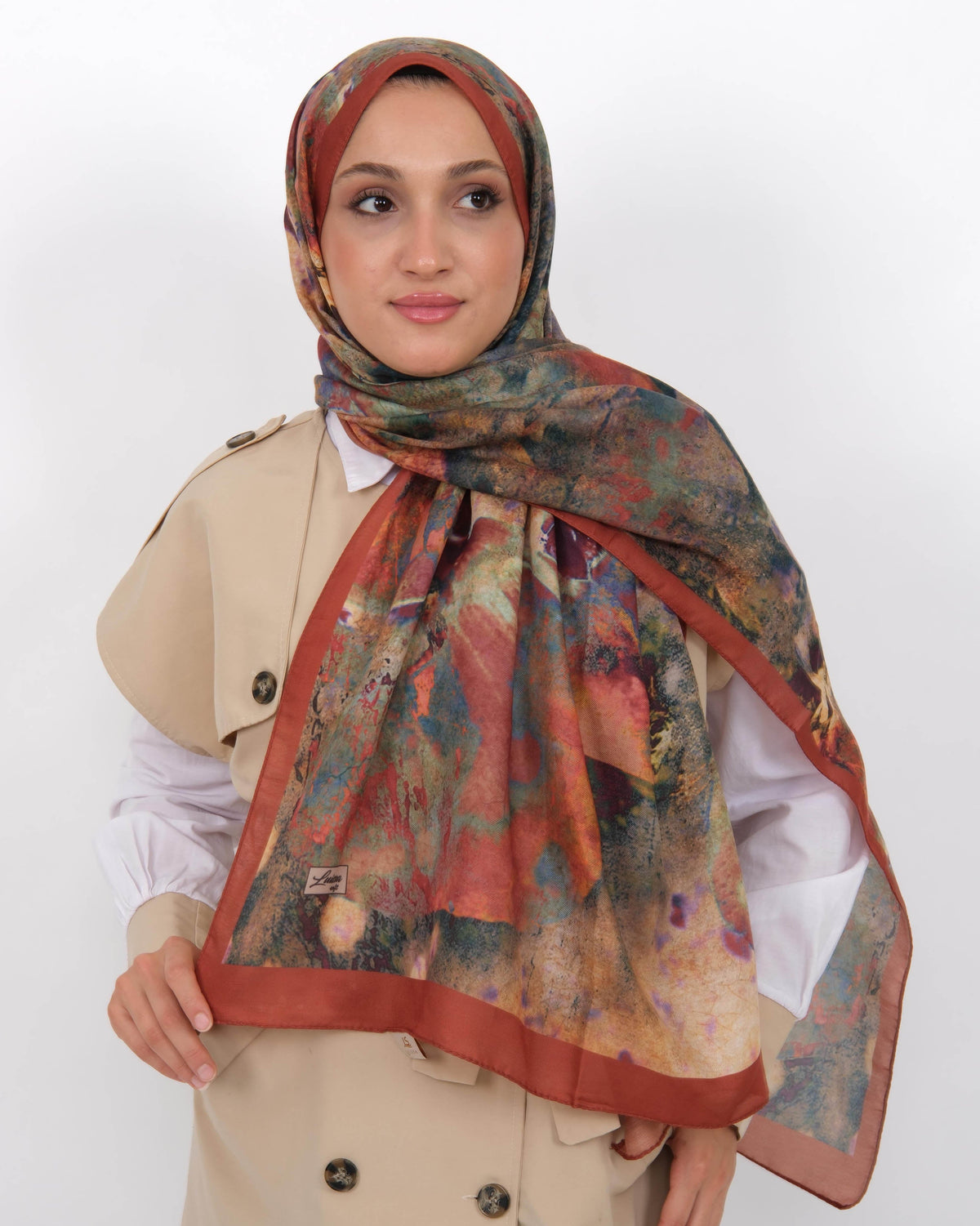 Soft Şal D064 Kiremit, 75 × 185 cm şal – görsel 2