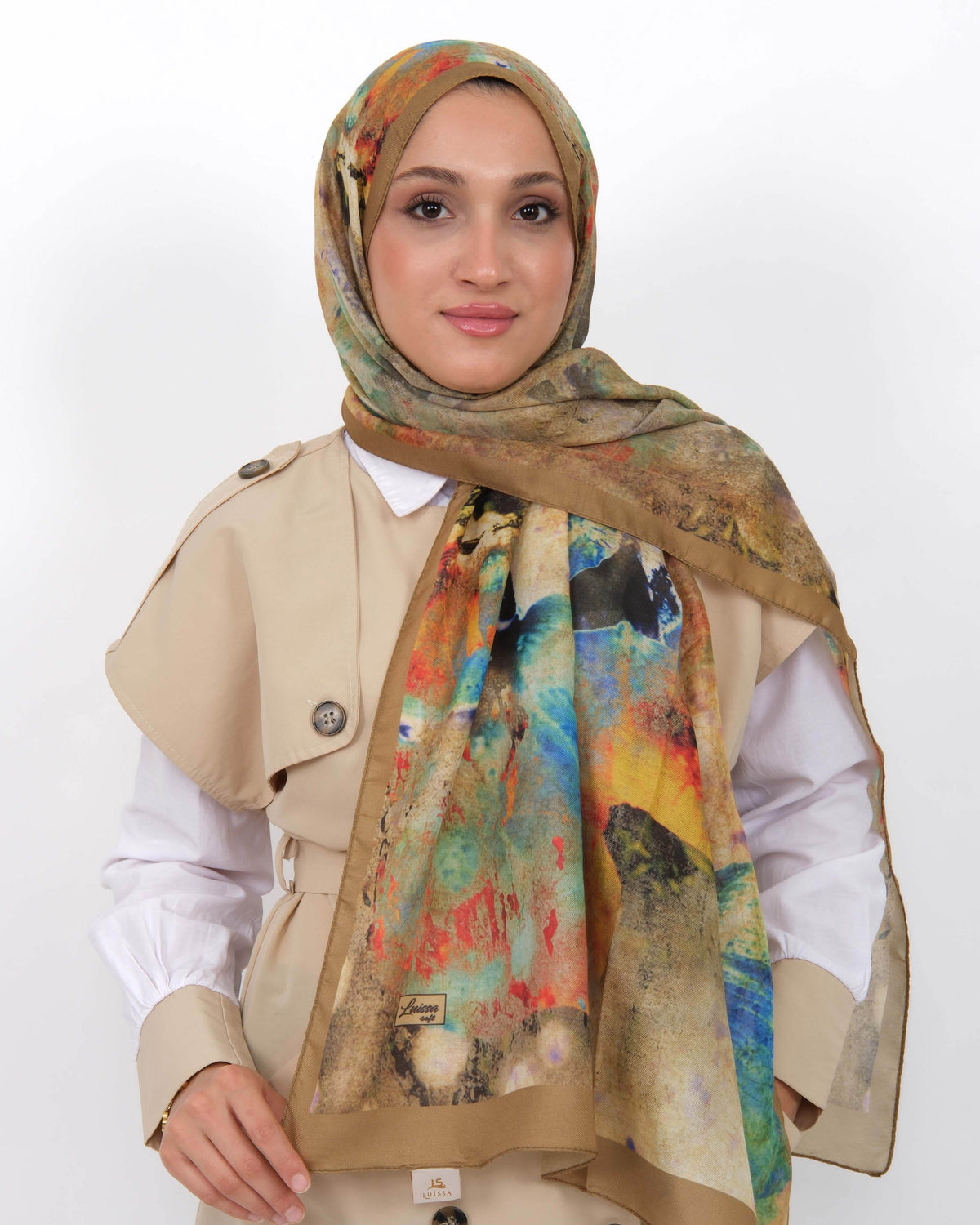 Soft Şal D064 Vizon, 75 × 185 cm şal – görsel 1