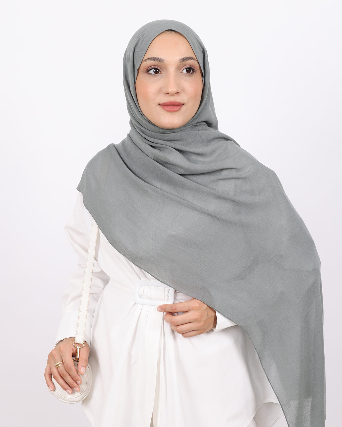 Organik Şal D056 Füme, 75 × 185 cm şal – görsel 3