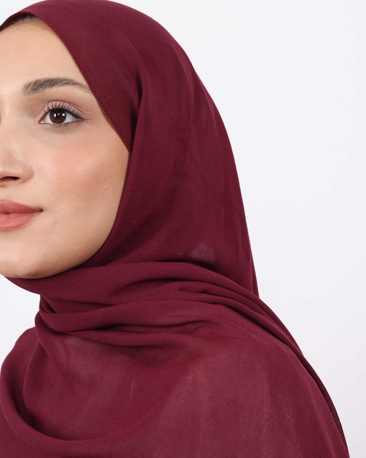 Organik Şal D056 Bordo, 75 × 185 cm şal – görsel 3