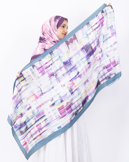 Mikro Bambu Kraş Şal D028 Lila, 75 × 185 cm şal – görsel 5
