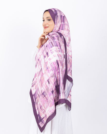 Mikro Bambu Kraş Şal D028 Mürdüm-Fuşya, 75 × 185 cm şal – görsel 3