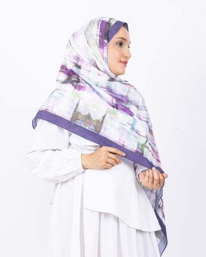 Mikro Bambu Kraş Şal D028 Mor-Lila, 75 × 185 cm şal – görsel 3
