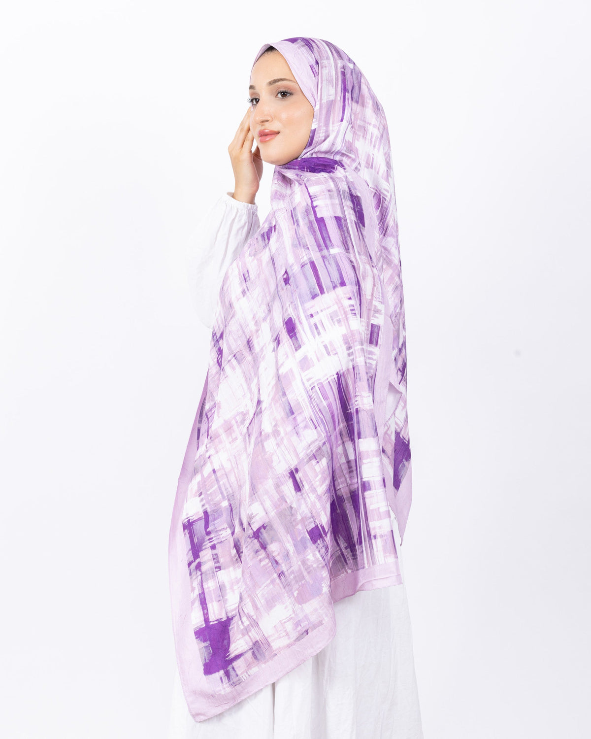 Mikro Bambu Kraş Şal D028 Toz Pembe, 75 × 185 cm şal – görsel 1