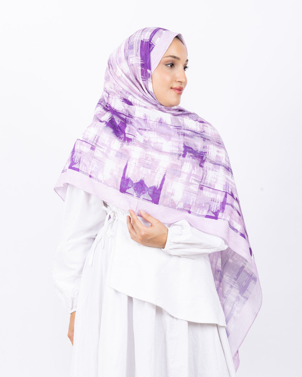 Mikro Bambu Kraş Şal D028 Toz Pembe, 75 × 185 cm şal – görsel 3