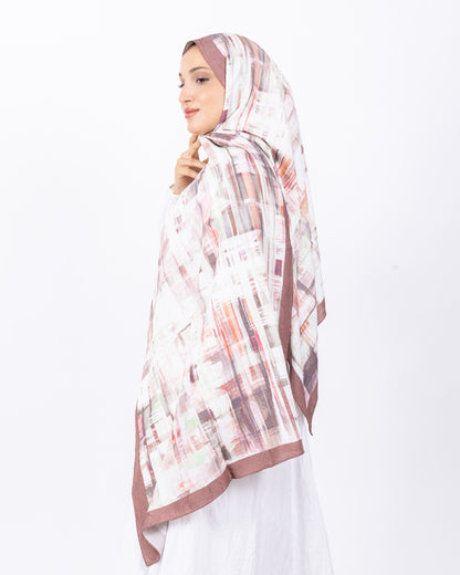Mikro Bambu Kraş Şal D028 Sütlü Kahve, 75 × 185 cm şal – görsel 2