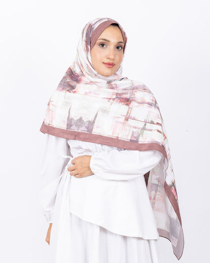 Mikro Bambu Kraş Şal D028 Sütlü Kahve, 75 × 185 cm şal – görsel 3