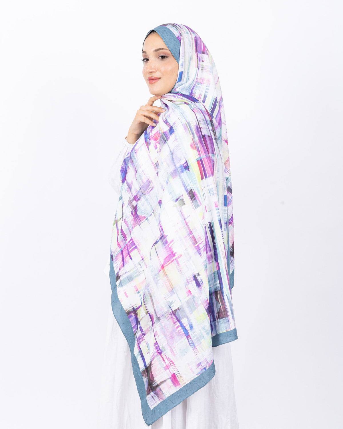 Mikro Bambu Kraş Şal D028 Mint Yeşili, 75 × 185 cm şal – görsel 3