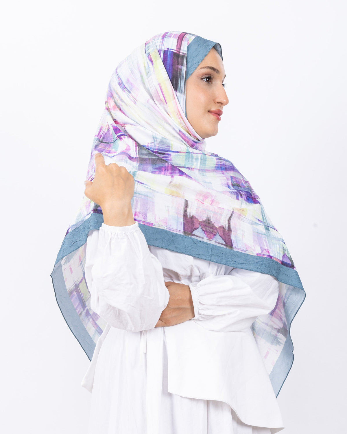 Mikro Bambu Kraş Şal D028 Mint Yeşili, 75 × 185 cm şal – görsel 4