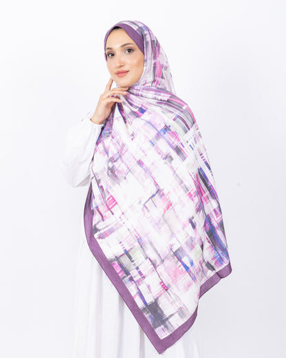 Mikro Bambu Kraş Şal D028 Mürdüm, 75 × 185 cm şal – görsel 1