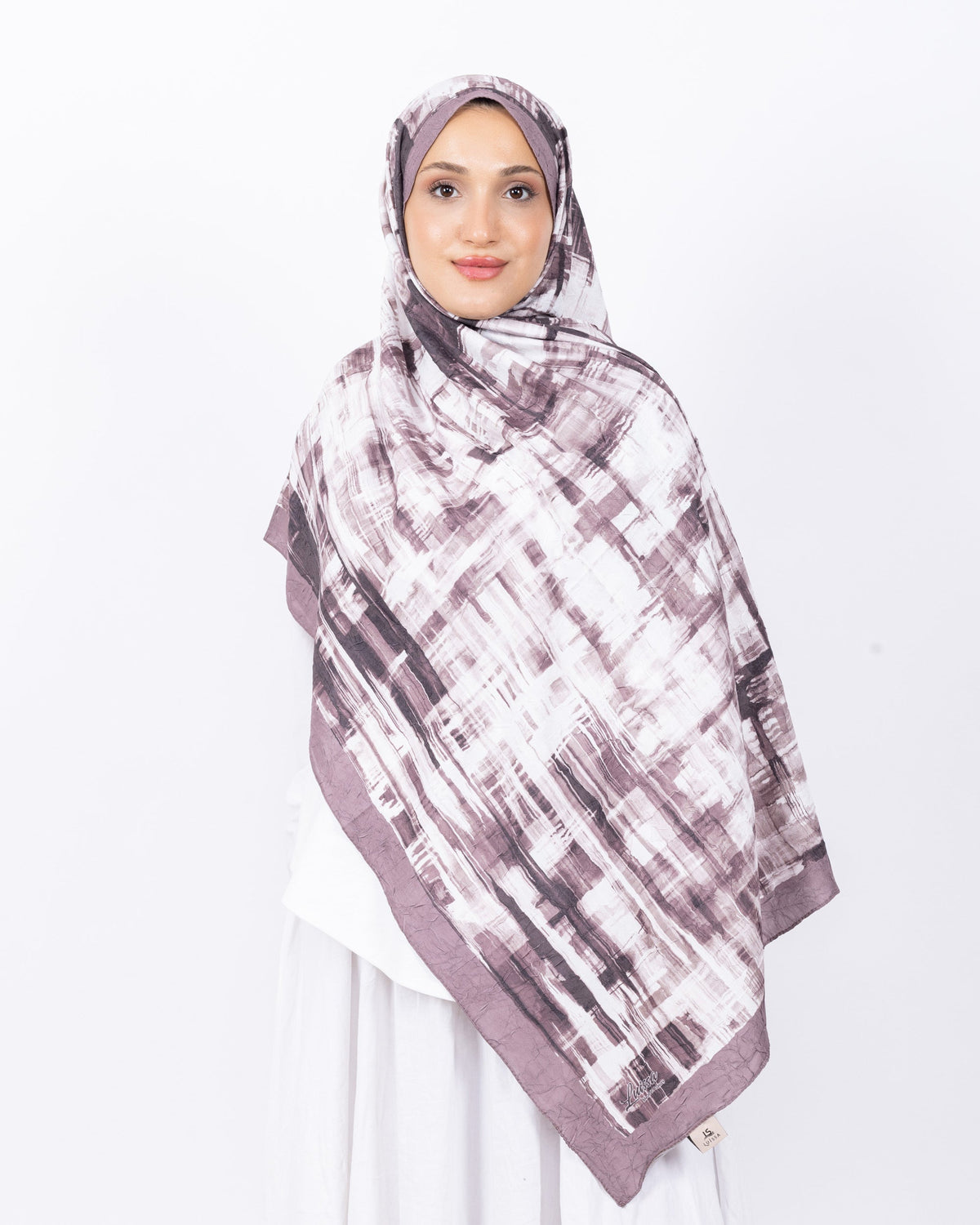 Mikro Bambu Kraş Şal D028 Vizon, 75 × 185 cm şal – görsel 3