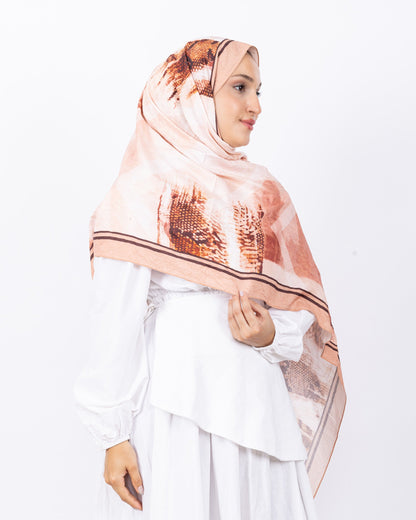 Mikro Bambu Kraş Şal D030 Somon, 75 × 185 cm şal – görsel 3