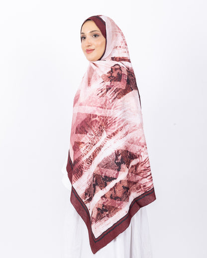 Mikro Bambu Kraş Şal D030 Bordo, 75 × 185 cm şal – görsel 2
