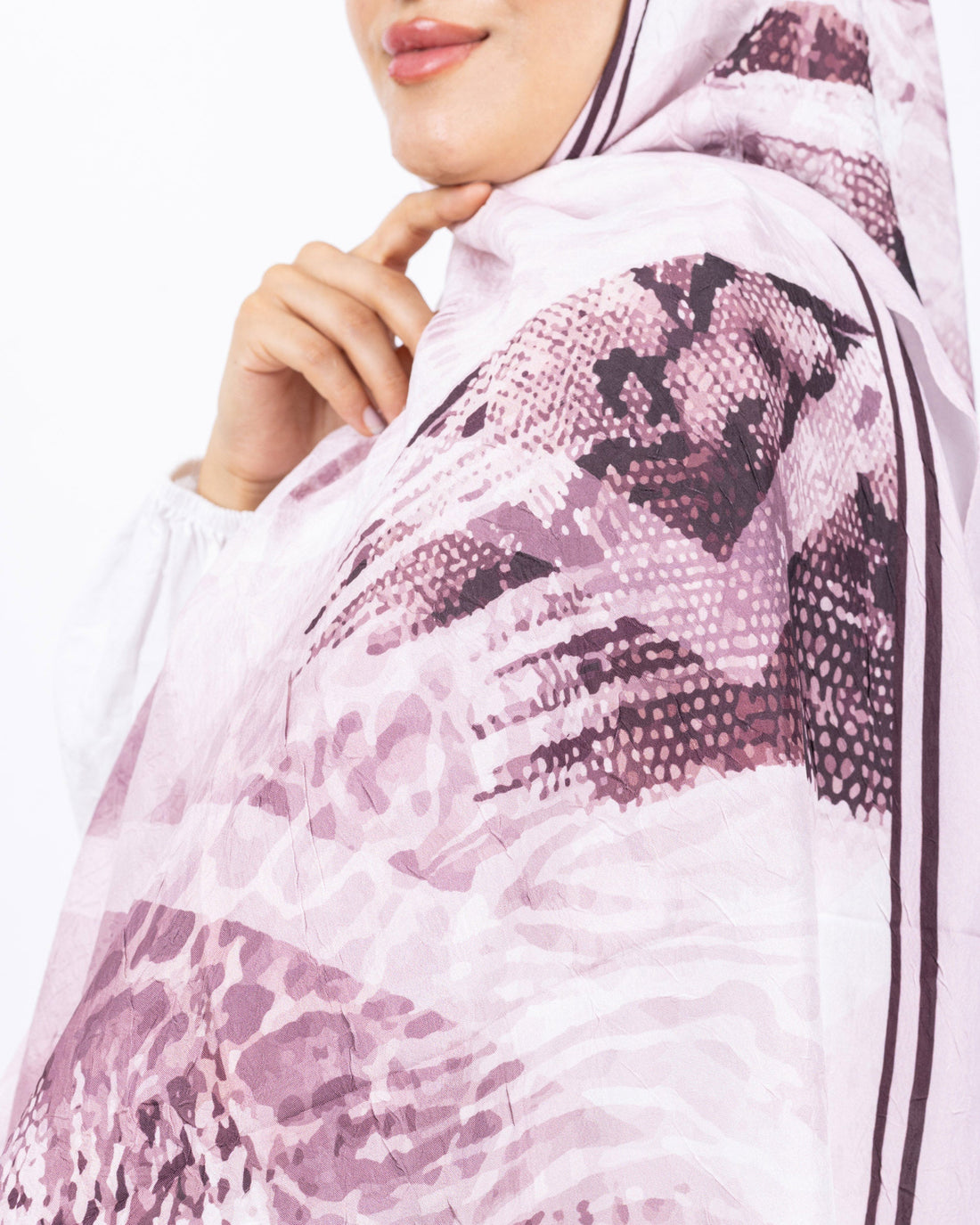 Mikro Bambu Kraş Şal D030 Toz Pembe, 75 × 185 cm şal – görsel 1