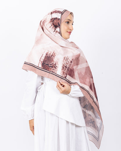 Mikro Bambu Kraş Şal D030 Sütlü Kahve, 75 × 185 cm şal – görsel 4