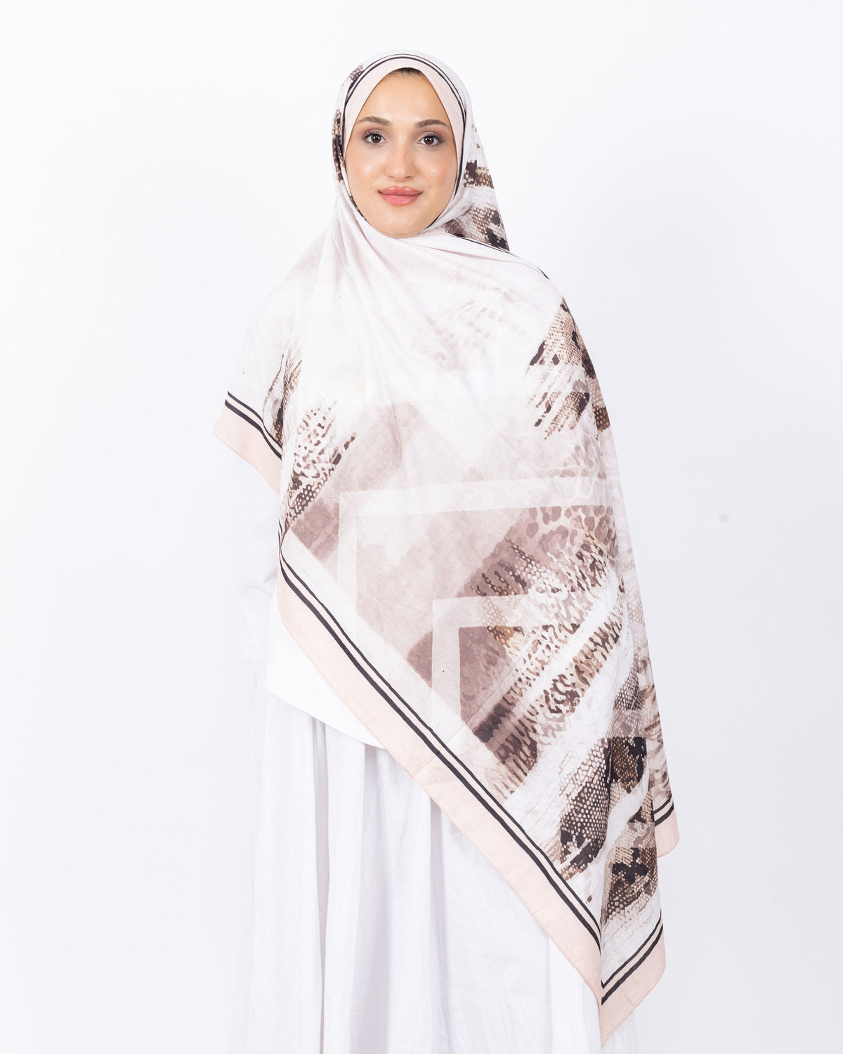 Mikro Bambu Kraş Şal D030 Açık Somon, 75 × 185 cm şal – görsel 1