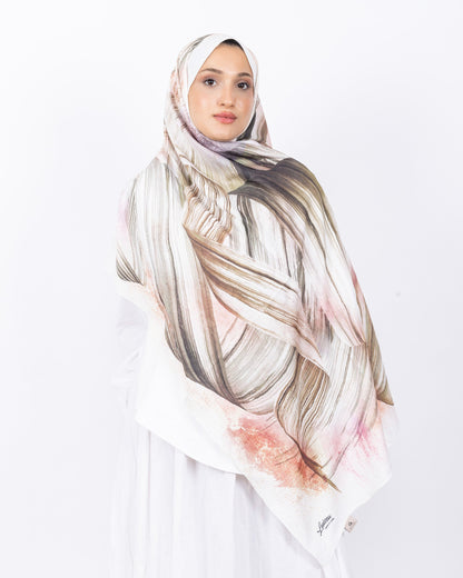 Mikro Bambu Kraş Şal D035 Yeşil, 75 × 185 cm şal – görsel 2