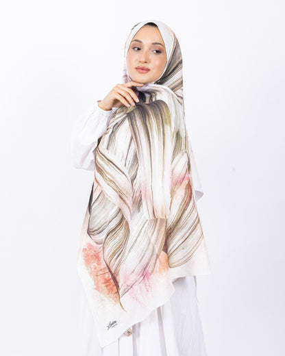 Mikro Bambu Kraş Şal D035 Yeşil, 75 × 185 cm şal – görsel 3