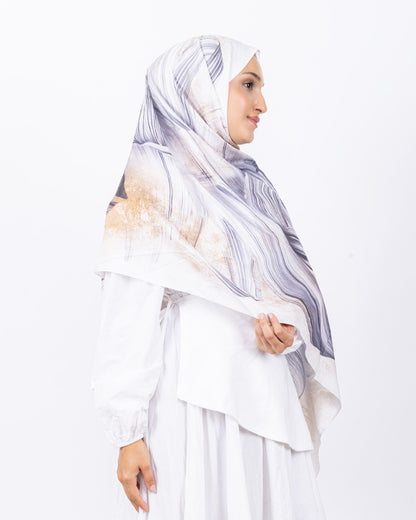 Mikro Bambu Kraş Şal D035 Gri, 75 × 185 cm şal – görsel 4