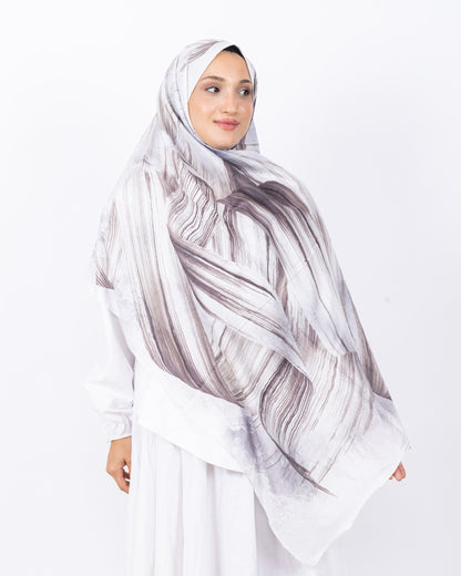 Mikro Bambu Kraş Şal D035 Kahverengi, 75 × 185 cm şal – görsel 2
