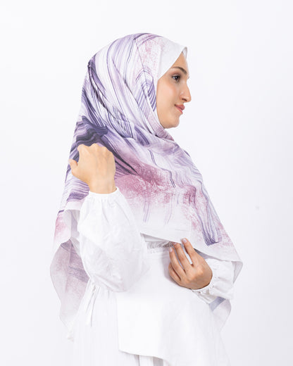 Mikro Bambu Kraş Şal D035 Lila, 75 × 185 cm şal – görsel 1