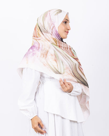 Mikro Bambu Kraş Şal D035 Kahve Kiremit, 75 × 185 cm şal – görsel 3