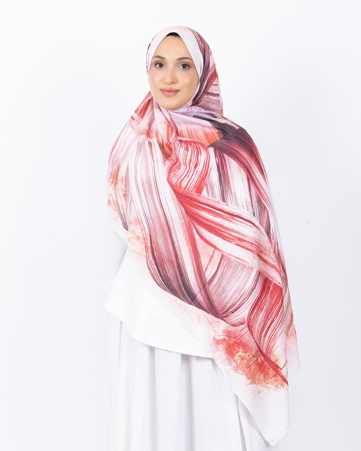 Mikro Bambu Kraş Şal D035 Turuncu, 75 × 185 cm şal – görsel 1