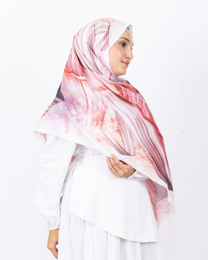 Mikro Bambu Kraş Şal D035 Turuncu, 75 × 185 cm şal – görsel 3