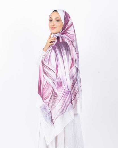 Mikro Bambu Kraş Şal D035 Fuşya, 75 × 185 cm şal – görsel 2