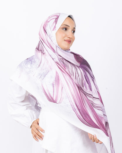Mikro Bambu Kraş Şal D035 Fuşya, 75 × 185 cm şal – görsel 3