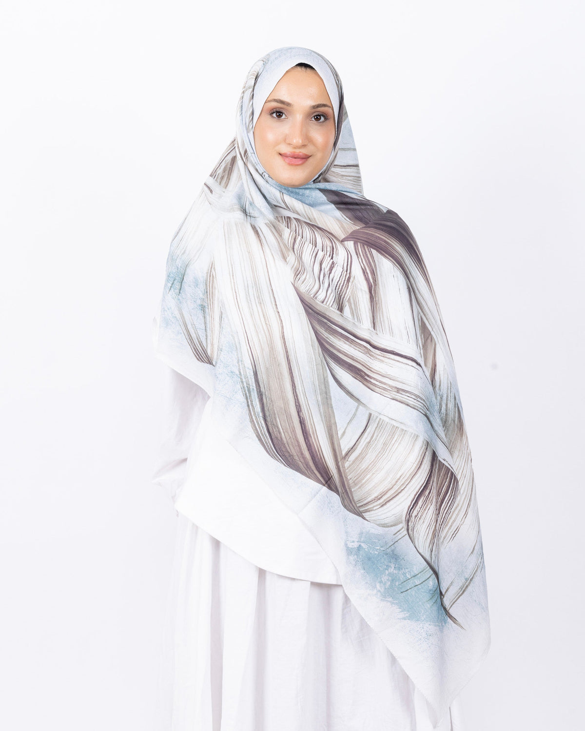 Mikro Bambu Kraş Şal D035 Mint Yeşili Kahve, 75 × 185 cm şal – görsel 2