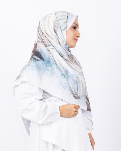 Mikro Bambu Kraş Şal D035 Mint Yeşili Kahve, 75 × 185 cm şal – görsel 3