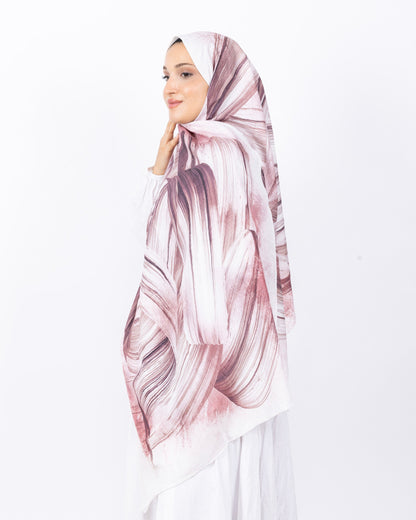 Mikro Bambu Kraş Şal D035 Gül Kurusu, 75 × 185 cm şal – görsel 3