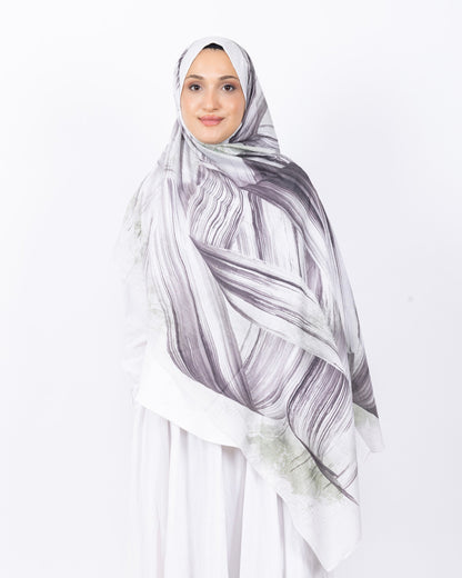 Mikro Bambu Kraş Şal D035 Kahve Yeşil, 75 × 185 cm şal – görsel 2