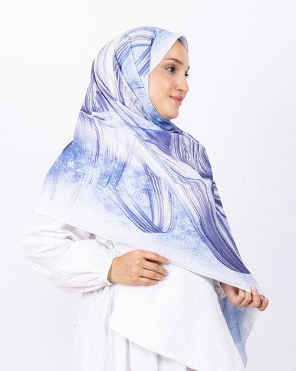 Mikro Bambu Kraş Şal D035 Lacivert, 75 × 185 cm şal – görsel 3